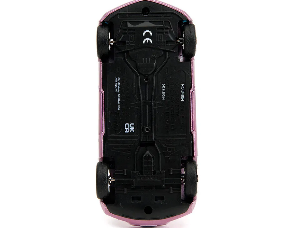 2009 Chevrolet Corvette Stingray Concept Pink Metallic with Blue Tinted Windows Pink Slips Series 1/32 Diecast Model Car Jada 34854