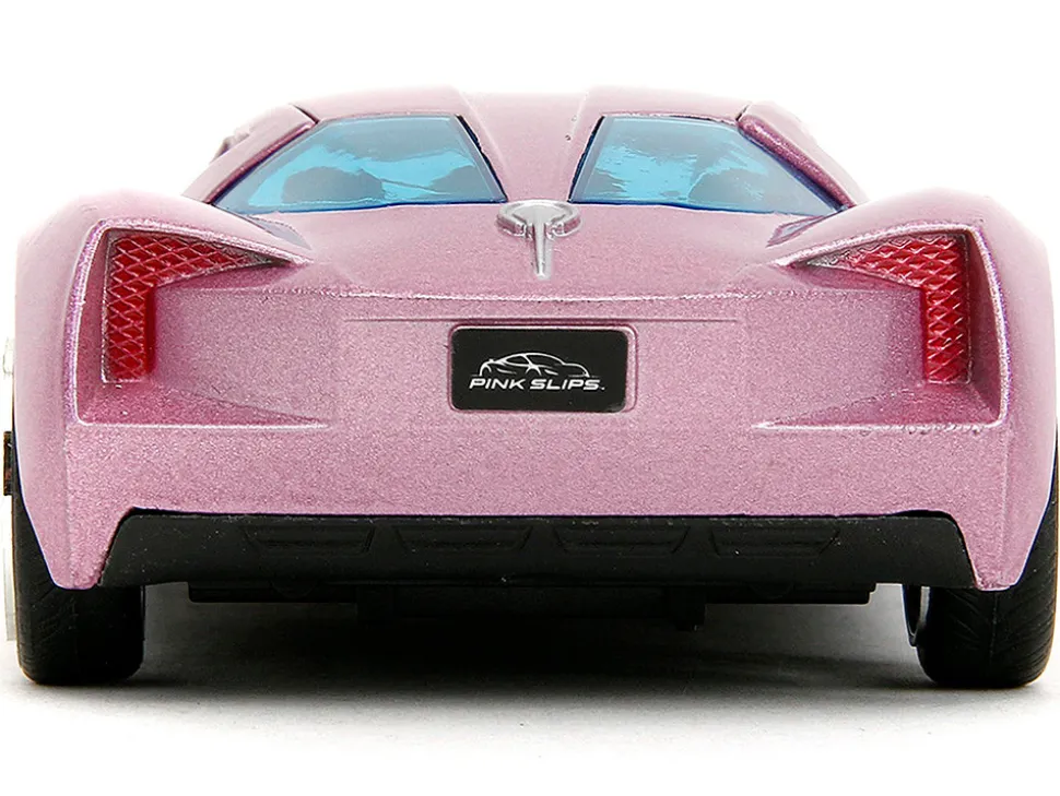 2009 Chevrolet Corvette Stingray Concept Pink Metallic with Blue Tinted Windows Pink Slips Series 1/32 Diecast Model Car Jada 34854