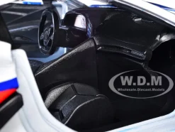2020 Chevrolet Corvette #28 White with Blue Graphics "GT Racing" Series 1/24 Diecast Model Car by Motormax