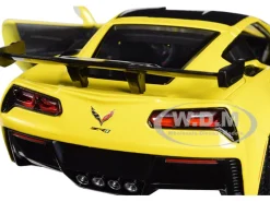 2019 Chevrolet Corvette ZR1 Yellow Black Accents 1/24 Diecast Model Car Motormax 79356