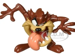 1967 Chevrolet El Camino Brown and Beige with Graphics and Tasmanian Devil Taz Diecast Figure Looney Tunes Hollywood Rides Series 1/24 Diecast Model Car Jada JA35130
