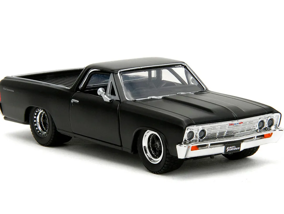 1967 Chevrolet El Camino Matt Black Fast & Furious Series 1/32 Diecast Model Car Jada 34414