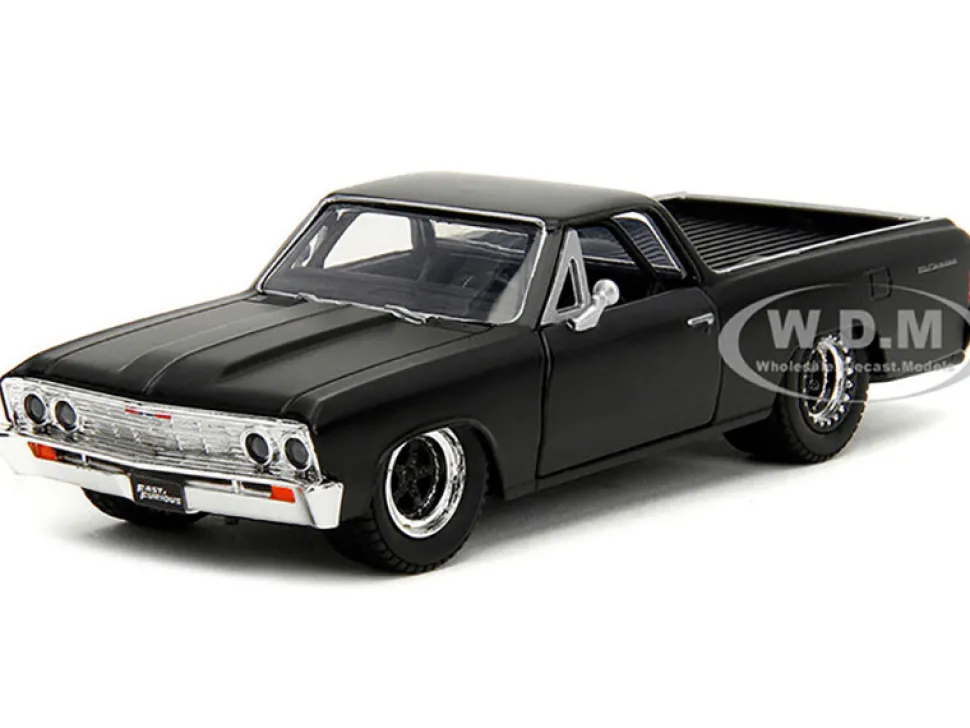 1967 Chevrolet El Camino Matt Black Fast & Furious Series 1/32 Diecast Model Car Jada 34414
