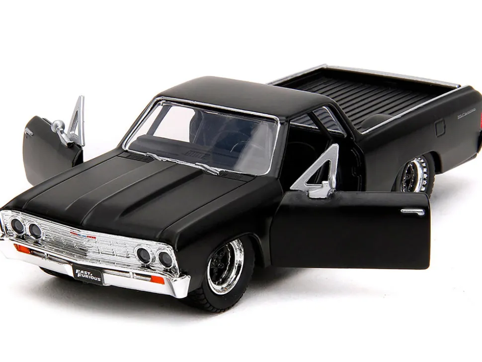 1967 Chevrolet El Camino Matt Black Fast & Furious Series 1/32 Diecast Model Car Jada 34414