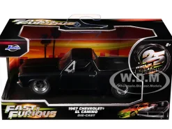 1967 Chevrolet El Camino Matt Black Fast & Furious Series 1/32 Diecast Model Car Jada 34414
