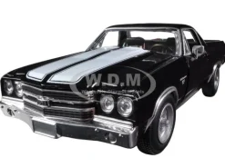 1970 Chevrolet El Camino SS Black 1/25 Diecast Car Model New Ray 71883