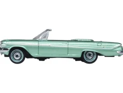 1961 Chevrolet Impala Convertible Arbor Green Metallic with Green Interior 1/87 (HO) Scale Diecast Model Car by Oxford Diecast