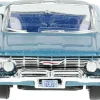 1961 Chevrolet Impala Convertible Jewel Blue Metallic and White with Blue Interior 1/87 HO Scale Diecast Model Car Oxford Diecast 87CI61006