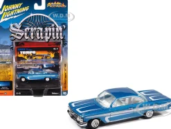 1961 Chevrolet Impala SS 409 Blue Metallic with White Stripes and Interior 