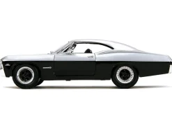 1967 Chevrolet Impala SS Silver Metallic and Black "Bigtime Muscle" Series 1/24 Diecast Model Car by Jada