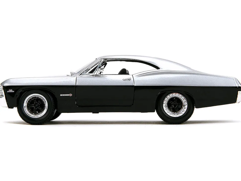 1967 Chevrolet Impala SS Silver Metallic and Black "Bigtime Muscle" Series 1/24 Diecast Model Car by Jada