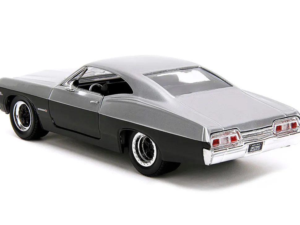 1967 Chevrolet Impala SS Silver Metallic and Black "Bigtime Muscle" Series 1/24 Diecast Model Car by Jada