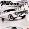 1970 Chevrolet Nova SS Silver Metallic Black Stripes Fast & Furious Series Diecast Model Car Hot Wheels HCP14