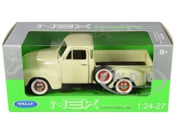 1953 Chevrolet 3100 Pickup Truck Cream 1/24 1/27 Diecast Model Car Welly 22087