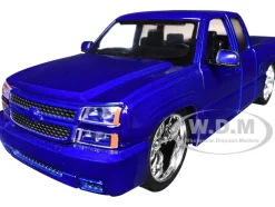 2006 Chevrolet Silverado Custom Pickup Truck Blue Metallic 