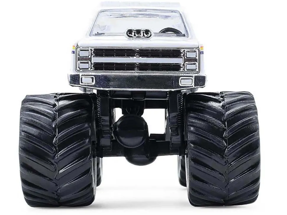 1986 Chevrolet Silverado Monster Truck "Royal Canadian Mounted Police" White with Stripes "Kings of Crunch - Hot Pursuit" Special Edition 1/64 Diecast Model Car by Greenlight