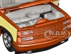 1992 Chevrolet 454 SS Pickup Truck Copper Metallic with Beige Sides with Camper Shell "American Classics" Series 1/24 Diecast Model Car by Motormax