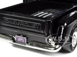 1955 Chevrolet 5100 Stepside Pickup Truck Black 1/24 Diecast Car Model Motormax 73236