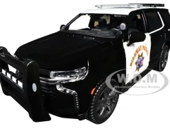 2021 Chevrolet Tahoe "California Highway Patrol" Black and White "Authority" "Maisto Design" Series 1/26 Diecast Model Car by Maisto