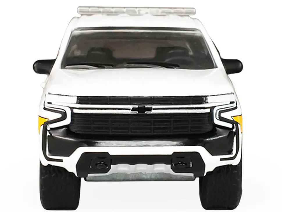 2024 Chevrolet Tahoe "Montgomery County, Maryland Fire & Rescue Bethesda-Chevy Chase Rescue Squad" White with Yellow Stripes "Fire & Rescue" Series #5 1/64 Diecast Model Car by Greenlight
