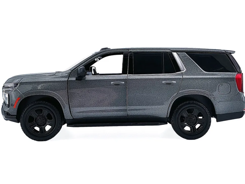 2025 Chevrolet Tahoe PPV Dark Gray Metallic "Custom Builder's Kit - Law Enforcement and Public Service" Series 1/24 Diecast Model Car by Motormax