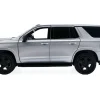 2025 Chevrolet Tahoe PPV Silver Metallic "Custom Builder's Kit - Law Enforcement and Public Service" Series 1/24 Diecast Model Car by Motormax