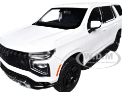 2025 Chevrolet Tahoe PPV White "Custom Builder's Kit - Law Enforcement and Public Service" Series 1/24 Diecast Model Car by Motormax