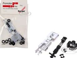 Chrome Chassis Kit for Kenworth or Peterbilt Cab 1/87 (HO) Plastic Model by Promotex