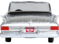 1961 Chrysler 300G Convertible Sheffield Silver Metallic 1/87 (HO) Scale Diecast Model Car by Oxford Diecast