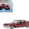 1959 Chrysler Imperial Crown 2 Door Hardtop Radiant Red with Black Top 1/87 (HO) Scale Diecast Model Car Oxford Diecast 87IC59003