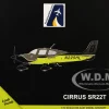 Cirrus SR22T Composite Aircraft (N225HL) Black and Neon Green "Gemini General Aviation" Series 1/72 Diecast Model Airplane by GeminiJets