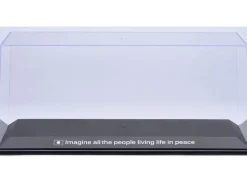 Collectible Display Show Case with Black Plastic Base and Gold