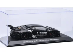 Collectible Display Show Case with Black Plastic Base and Gold