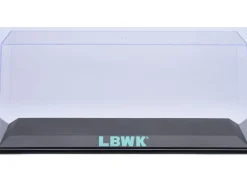 Collectible Display Show Case with Black Plastic Base and Green "LBWK" Logo for 1/18-1/24 Scale Model Cars by Autoart