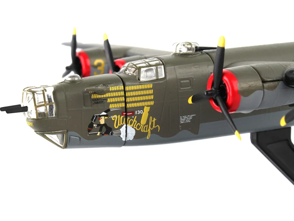 Consolidated B 24J Liberator Bomber Aircraft Witchcraft 467th Bomb Group 790 Bomb Squadron United States Army Air Forces 1/163 Diecast Model Airplane Postage Stamp PS5557-3