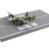 Consolidated B 24 Liberator Bomber Aircraft Olive Drab United States Army Air Force with Runway Section Diecast Model Airplane Runway24 RW045