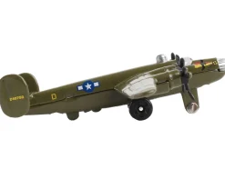 Consolidated B 24 Liberator Bomber Aircraft Olive Drab United States Army Air Force with Runway Section Diecast Model Airplane Runway24 RW045
