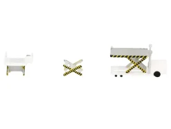 Container Loader 2 Vehicle Set White 1/500 Diecast Model by Herpa