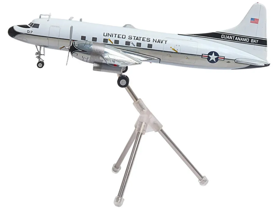 Convair C-131 Samaritan Transport Aircraft "United States Navy - NAS Guantanamo Bay" (141017) White and Gray "Gemini 200" Series 1/200 Diecast Model Airplane by GeminiJets