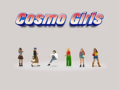 Cosmo Girls 6 piece Diecast Figure Set (6 Figures) Limited Edition for 1/64 Scale Models by American Diorama