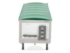 Covered Grain Trailer White with Green Tarp