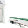 Covered Grain Trailer White with Green Tarp "Nutrena Feeds" 1/87 (HO) Plastic Model Car by HO Logistics