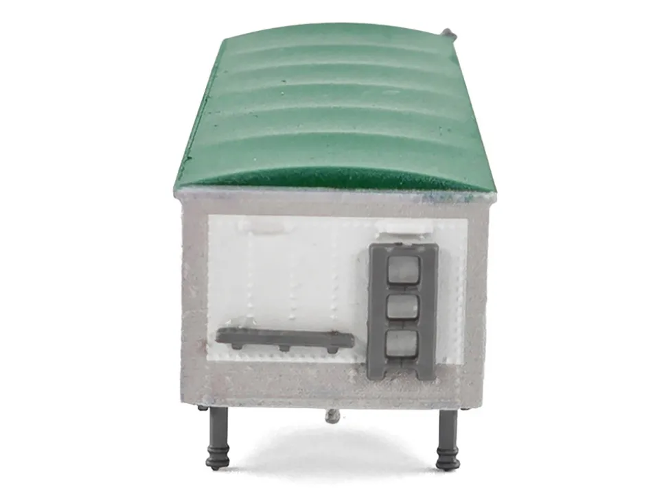 Covered Grain Trailer White with Green Tarp "Nutrena Feeds" 1/87 (HO) Plastic Model Car by HO Logistics