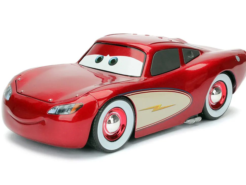 Cruising Lightning McQueen Red Metallic with Extra Wheels Disney & Pixar "Cars" Movie "Hollywood Rides" Series Diecast Model Car by Jada