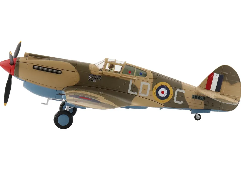 Curtiss P-40 Warhawk Tomahawk Mk IIB Aircraft "LD-C, Clive Caldwell, No. 250 Squadron, North Africa" (1942) British Royal Air Force "Air Power Series" 1/48 Diecast Model by Hobby Master