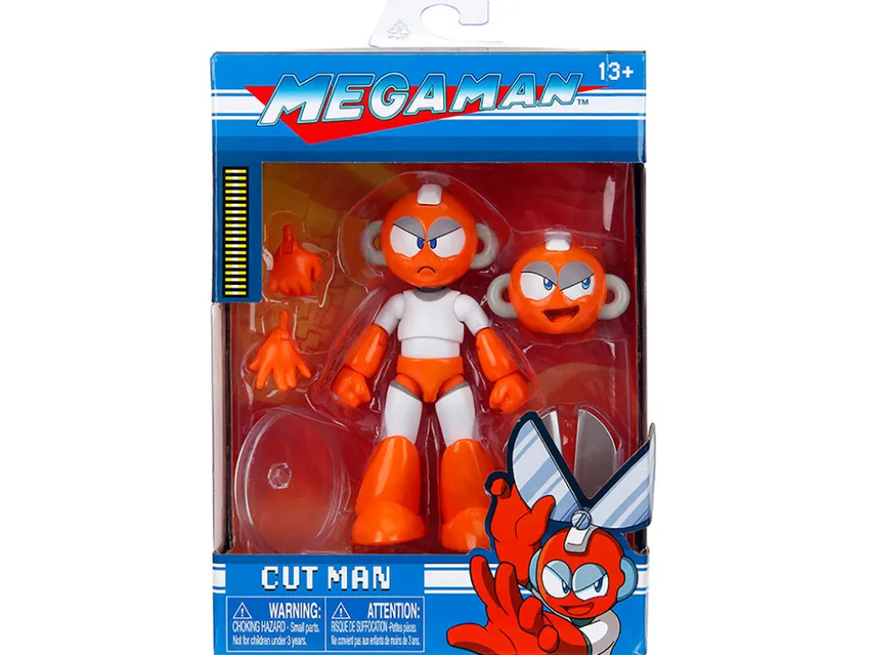 Cut Man 4.5" Moveable Figure with Accessories and Alternate Head and Hands "Mega Man" (1987) Video Game Model by Jada