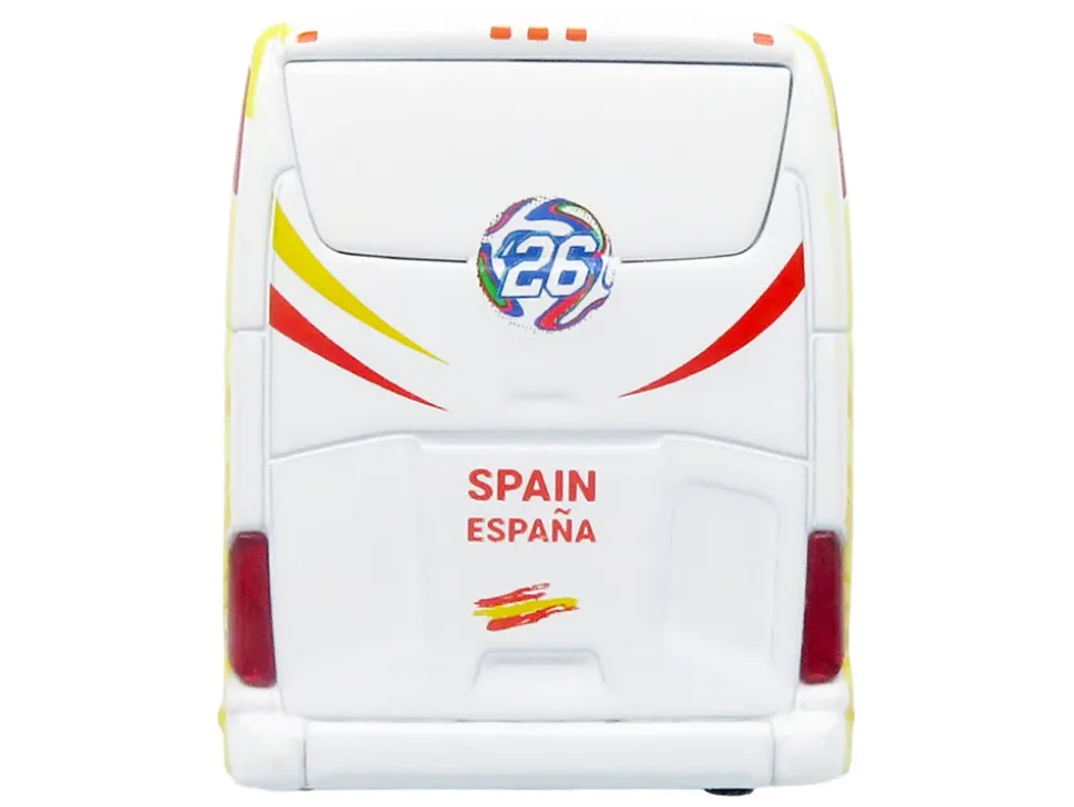 Daimler Tourrider Coach Bus "Spain National Football Team" Yellow with Graphics "International Federation of the Global Game" Series Limited Edition to 504 pieces Worldwide 1/87 (HO) Diecast Model by Iconic Replicas