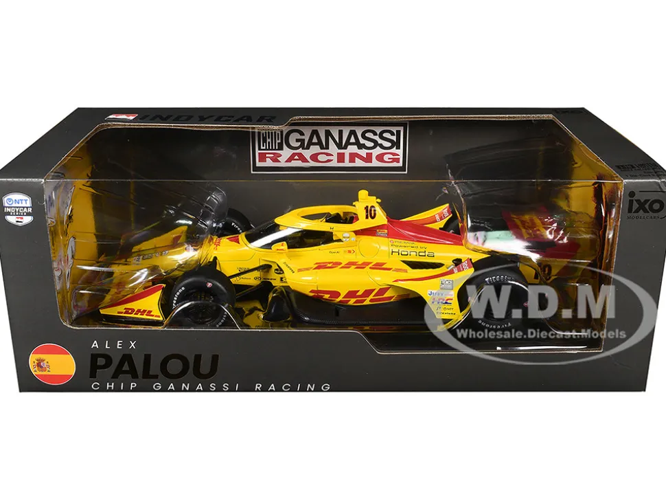 Dallara IndyCar #10 Alex Palou "DHL" Chip Ganassi Racing (Road Course Configuration) "NTT IndyCar Series" (2026) 1/18 Diecast Model Car by IXO Models