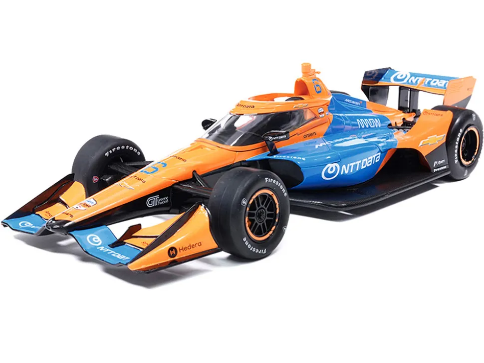 Dallara IndyCar #6 Nolan Siegel "NTT Data" Arrow McLaren (Road Course Configuration) "NTT IndyCar Series" (2026) 1/18 Diecast Model Car by IXO Models