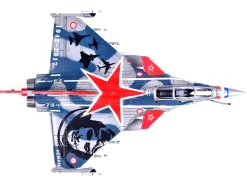 Dassault Rafale C Fighter Jet Regiment de Chasse 2 30 Normandie-Niemen 75th Anniversary Edition with Missile Accessories Panzerkampf Wing Series 1/72 Scale Model Panzerkampf 14616PA